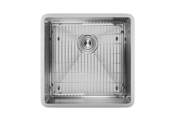 Elkay Crosstown 18-1 2  Undermount Single Basin Stainless Steel Kitchen Sink with Basin Rack and Basket Strainer MRM460 For Sale - Image 3