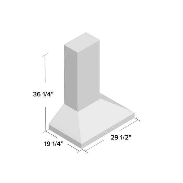 30  400 CFM Convertible Wall Mount Range Hood (211MM) For Discount - Image 3