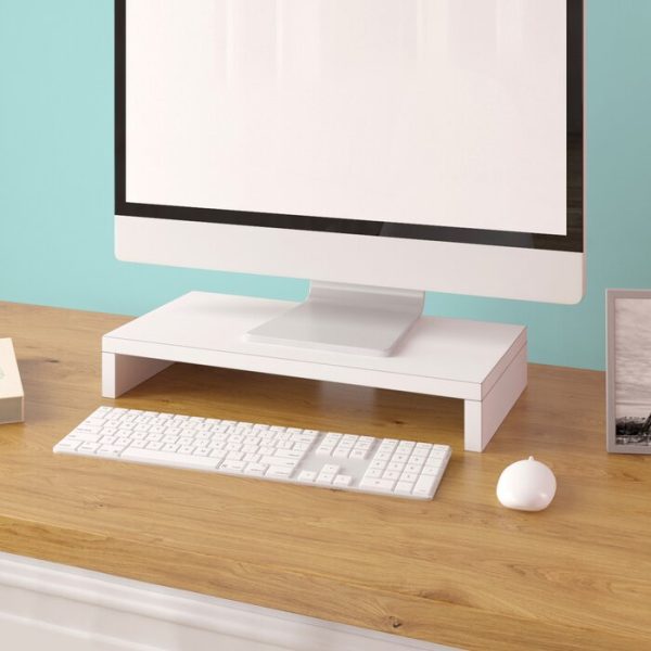 Figueroa EcoComputer Monitor Stand Riser and Desktop Organizer White #2540HW Hot on Sale