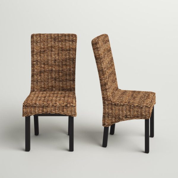 Jim Side Chair in Rattan Abaca (Set of 2) For Cheap - Image 4