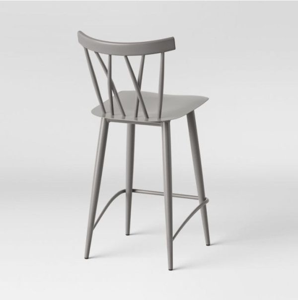 Set of 2 Becket Metal X Back Counter Height Barstool Online now - Image 3