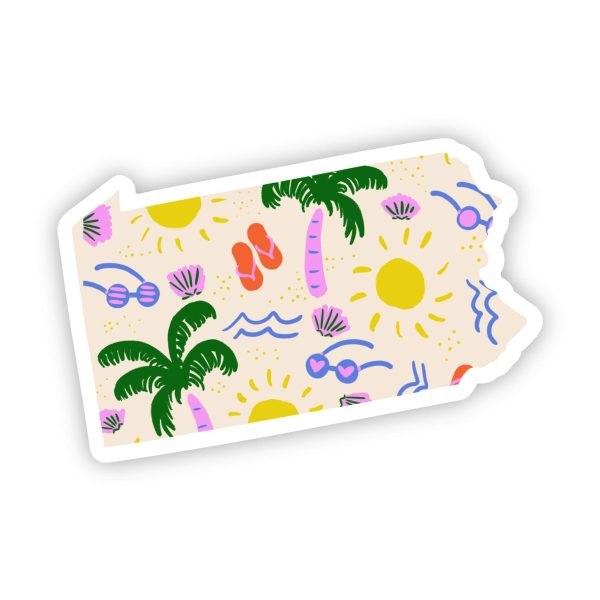 Pennsylvania Sticker - Beach Cheap